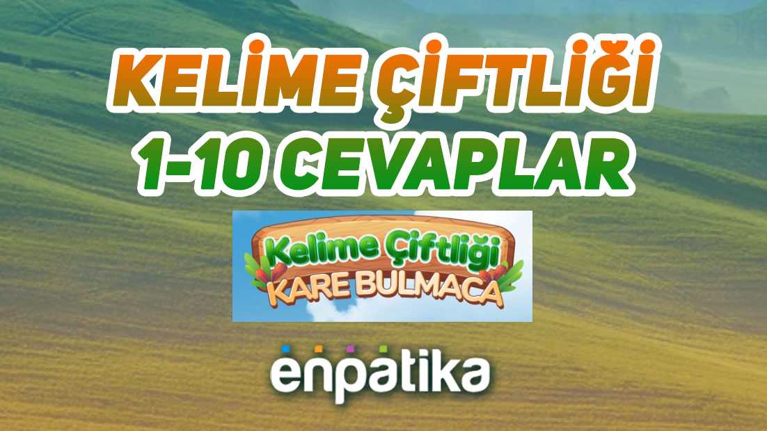 Kelime Çiftliği Cevapları