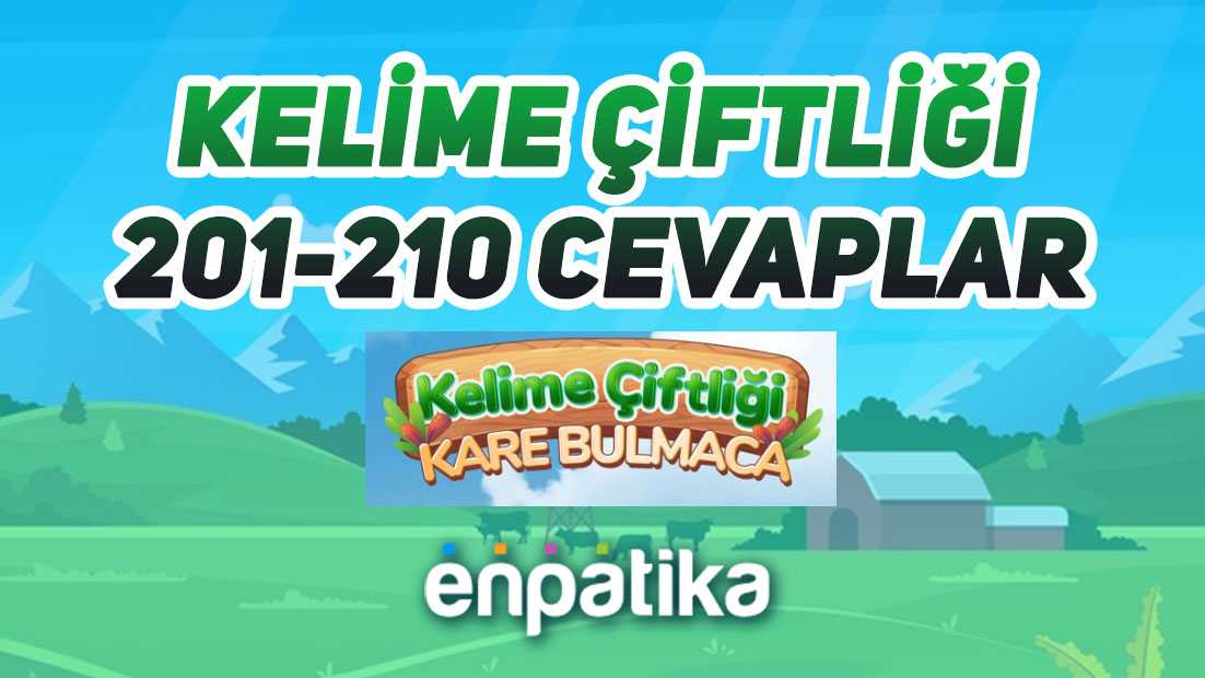 Kelime Çiftliği Cevapları