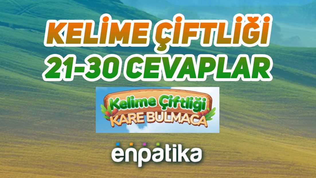 Kelime Çiftliği Cevapları