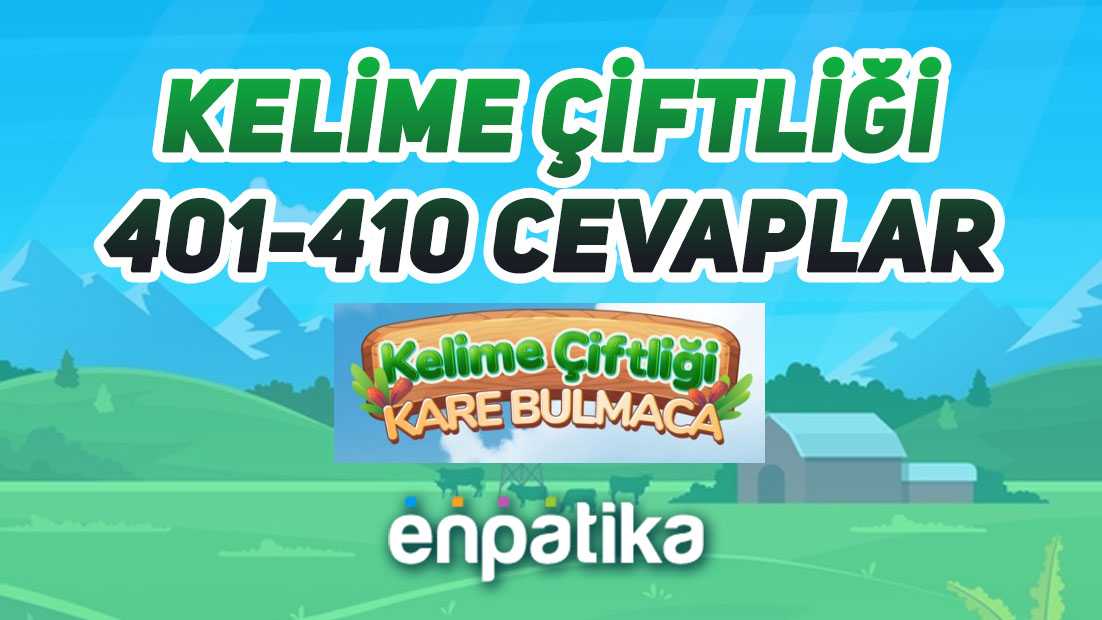 Kelime Çiftliği Cevapları